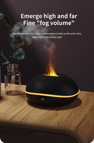 USB Oil Diffuser LED Flame Diffuser Humidifier Ultrasonic USB Flame Humidifier Essential Oil Generic Au supplements