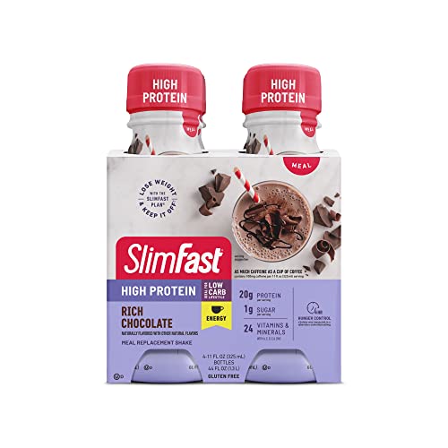 SlimFast Advanced Energy High Protein Meal Replacement Shake, Rich Chocolate, 20g SlimFast Au supplements