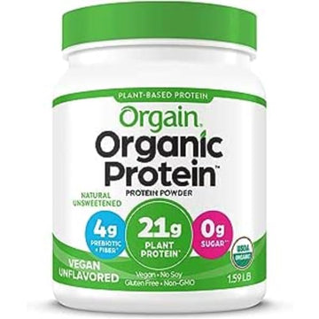 Orgain Organic Unflavored Vegan Protein Powder, Natural Unsweetened - 21g Plant Based Orgain Au supplements