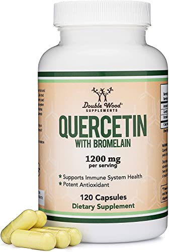 Quercetin with Bromelain - 120 Count (1,200mg Servings) Immune Health Capsules Double Wood Supplements Au supplements