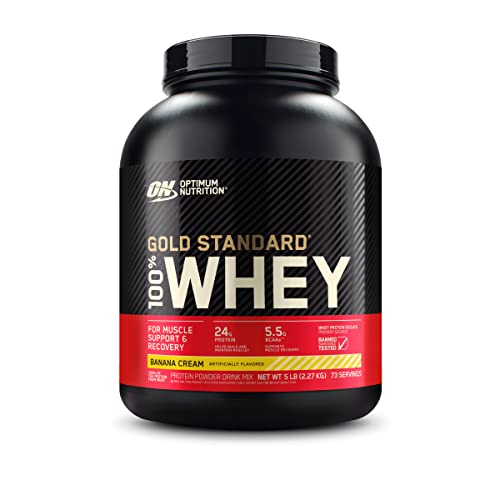 Optimum Nutrition Gold Standard 100% Whey Protein Powder, Banana Cream, 5 Pound Optimum Nutrition Au supplements