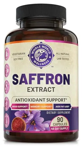100% Pure Saffron Extract - Metabolism Booster & Natural Appetite Suppressant for Weight Loss WHOLE WORLD WELLNESSAU supplements