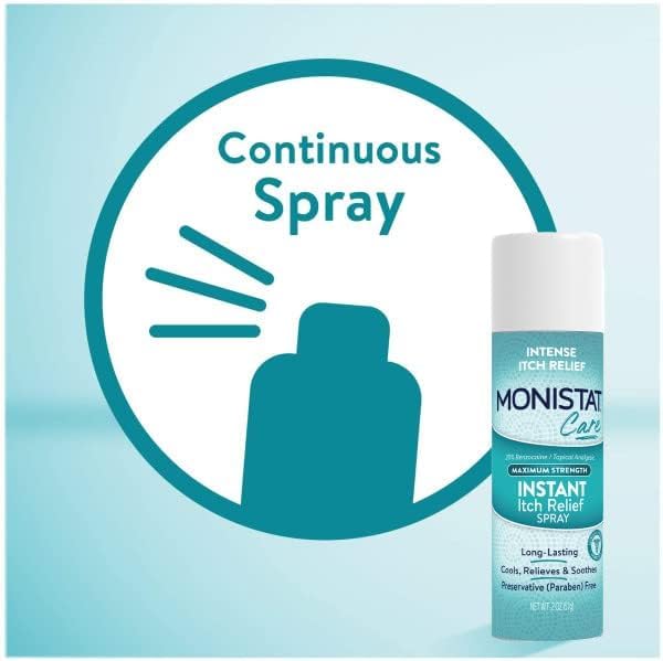 Monistat Instant Itch Relief Spray for Women, Maximum Strength Feminine Itch Care, 2 oz (Pack of 2) Monistat Au supplements