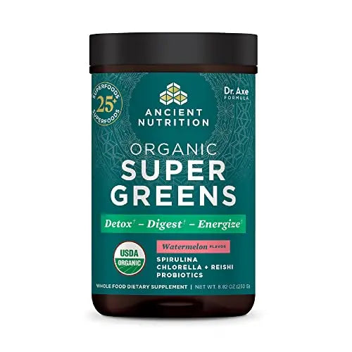 Ancient Nutrition Organic Watermelon Supergreens, 8.82 OZ Ancient NutritionAU supplements