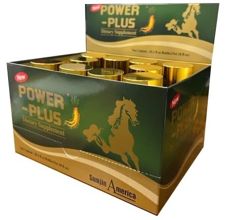 Skydia Power Plus - 10 Bottles Power-Plus Botanical Blend Liquid Supplement (1 FL OZ) Korean Ginseng Extract Ginseng Supplement Natural Men Tonic Ginseng Root Korean Red Ginseng Drops Skydia Au supplements