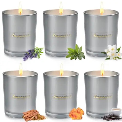6 Pack Candles Clearance, Large Scented Candles, Candles for Home Scented, 35oz 250 Hour Long VSAFHZAU supplements