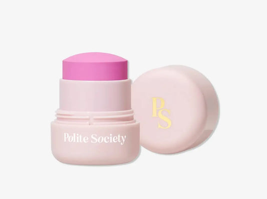 Polite Society Polite Pops Powder Blush Stick, Hybrid Cream to Powder Formula, Buildable Color with Coastal Plant and Vitamin E, Los Angeles cool pink GenericAU supplements