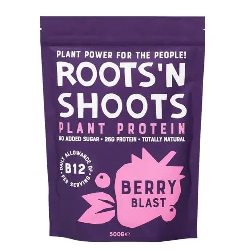 Roots 'n Shoots Vegan Protein, Shake, Berry Flavour, with Added B12, 26g Protein ROOTS 'N SHOOTSAU supplements