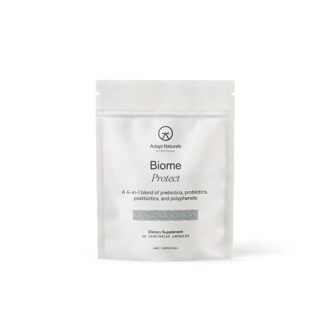 Adapt Naturals 4-in-1 Biome Protect Prebiotics, Probiotics Supplement Postbiotics & Polyphenols for Microbiome, Gut Health & Defense for Women & Men, 30 Day Supply ADAPT NATURALS BY CHRIS KRESSER uk supplements