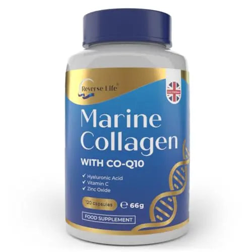 Reverse Life Marine Collagen Capsules 1200mg – with Hyaluronic Acid & Vitamin C + Q10 Reverse LifeAU supplements
