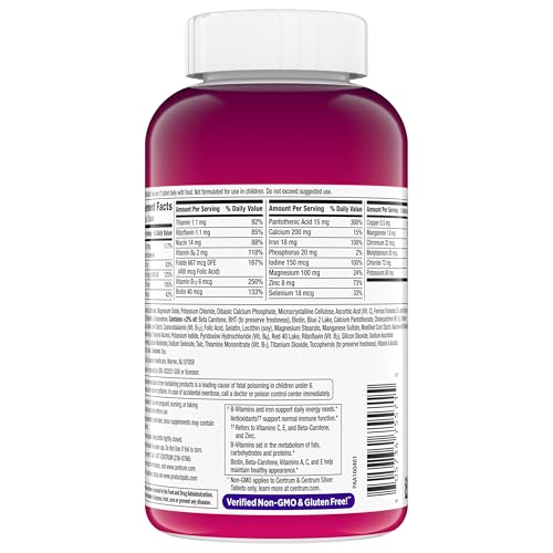 Centrum Multivitamin Tablet for Women, Multivitamin/Multimineral Supplement with Iron, Vitamin D3, B Vitamins and Antioxidant Vitamins C and E Centrum Au supplements