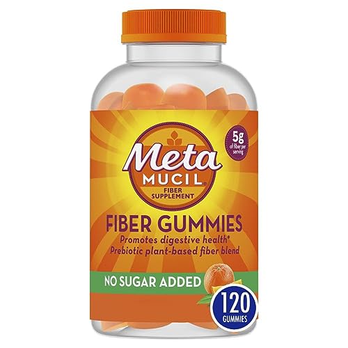 Metamucil Fiber Supplement Gummies, Sugar Free Orange Flavor, 5g Prebiotic Plant Based Metamucil Au supplements