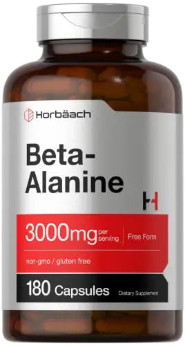 Beta Alanine Capsules | 3000mg | 180 Count | Non-GMO, Gluten Free Supplement HorbäachAU supplements