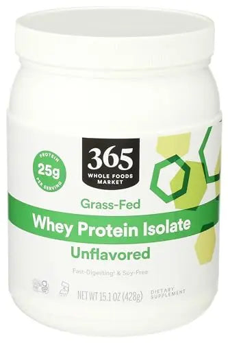 365 by Whole Foods Market, Unflavored Whey Protein Isolate, 15.1 Ounce 365 by Whole Foods MarketAU supplements