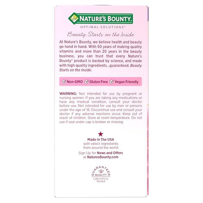 Nature’s Bounty Optimal Solutions Advanced Menopause Relief, Menopause Supplement for Women featuring Siberian Rhubarb, Hotflash Relief, No added Hormones, Drug-Free, 30 Tablets, 30 Total Servings Nature's BountyAu supplements