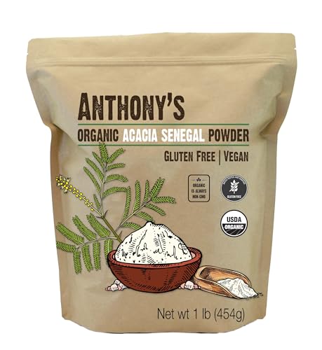 Anthony's Organic Acacia Senegal Powder, 1 lb, Batch Tested Gluten Free, Non GMO Anthony'sAU supplements