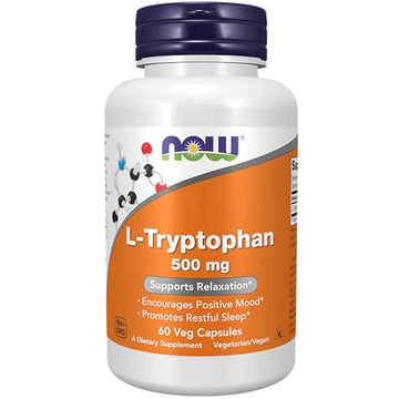 NOW Supplements, L-Tryptophan 500 mg, Encourages Positive Mood*, Supports Relaxation NOW Au supplements