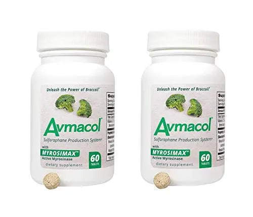 AVMACOL® (120) 2 Bottle Value Sulforaphane Supplement with Myrosinase AVMACOLAU supplements