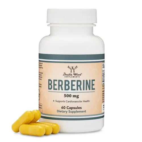 Berberine Supplement 500mg, 60 Capsules (Third Party Tested, Manufactured in The USA Double Wood SupplementsAU supplements