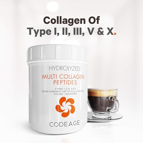 Code Age Multi-Collagen Protein Powder Hydrolyzed 20Oz All-in-One Super Bone Broth Codeage Au supplements