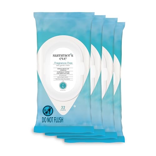Summer's Eve Fragrance Free Gentle Daily Feminine Wipes, Removes Odor, pH balanced, 32 Count, 4 Pack Summer's Eve Au supplements