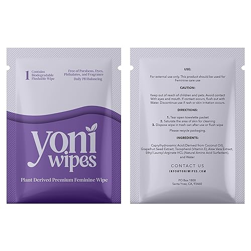 Yoni Wipes - 30 Count Biodegradable & Flushable Feminine Wipes, pH-Balanced, Aloe Vera & Vitamin E Yoni Wipes Au supplements