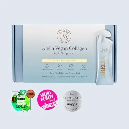 Arella Beauty Vegan Liquid Collagen Supplement - Japanese Plum Flavour - 14 x 30 ml Arella Beauty uk supplements
