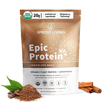 Sprout Living Epic Protein, Plant Based Protein & Superfoods Powder, Chocolate Maca Sprout Living Au supplements