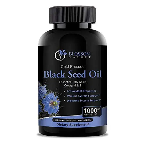 Black Seed Oil Capsules 1000mg - Premium Black Cumin Seed Oil Capsules - Black Seed Blossom NatureAU supplements