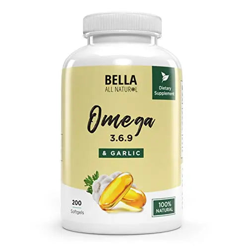 Bella All Natural Omega 3 6 9 with Garlic Oil - 200 Softgels Bella All NaturalAU supplements