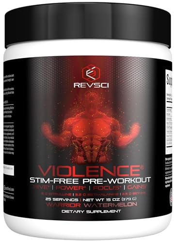VIOLENCE Stim Free Pre Workout Powder by REVSCI, Precision Dosed Non Stim Preworkout Revolution Science Au supplements