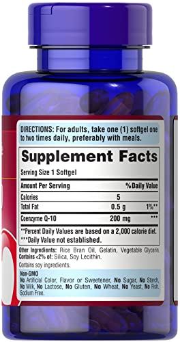 Puritan's Pride Q-Sorb CoQ10 200mg Supports Heart Health,120 Softgels Puritan's Pride Au supplements