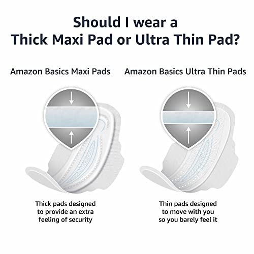 Amazon Basics Thick Maxi Pads with Flexi-Wings for Periods, Long Length, Super Absorbency Amazon Basics Au supplements