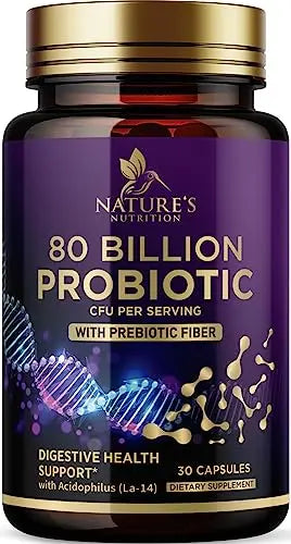 Probiotics for Digestive Health - 80 Billion CFU Guaranteed with Strains for Women's Nature's NutritionAU supplements