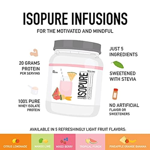 Isopure Protein Powder, Clear Whey Isolate Protein, Post Workout Recovery Drink Mix Isopure Au supplements