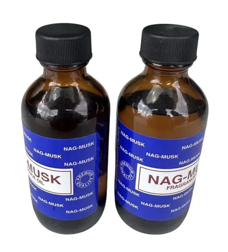 Premium Fragrance Oil 2 Bottles Nag-Musk or Nag-White Sage, 2 Ounces Each in a Glass Bottle GenericAU supplements
