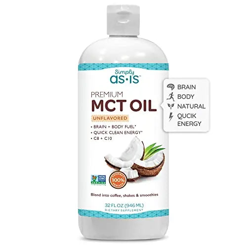 AS-IS Simply Premium MCT Oil C8 & C10 | Unflavored | 100% from Non-GMO Coconuts AS-IS uk supplements