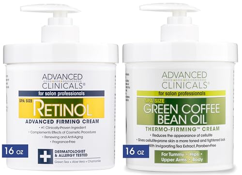 Advanced Clinicals Retinol Body Cream + Green Coffee Bean Oil Slim & Tighten Body Lotion Advanced ClinicalsAU supplements