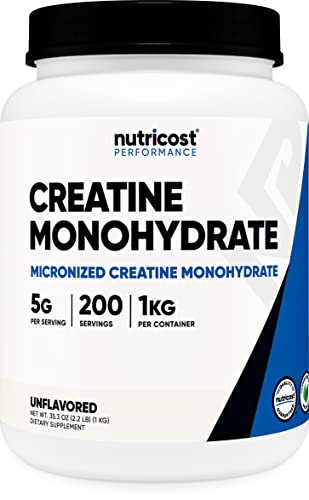 Nutricost Creatine Monohydrate Micronized Powder (1 KG) - Pure Creatine Monohydrate Nutricost Au supplements