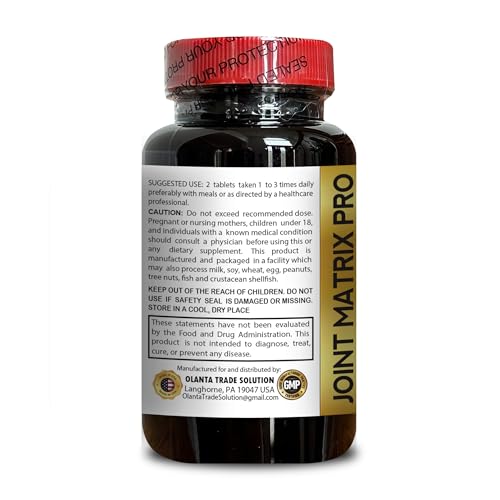 Joint Matrix PRO Natural Complex - Joint Support Supplement for Women, Support Joint Function and Mobility - 1 Bottle 90 Tablets OLANTA TRADE SOLUTION Au supplements