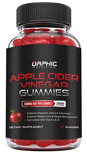 Apple Cider Vinegar Gummies with Mother- 1000mg - Supplement Formulated to Support ORPHIC NUTRITIONAU supplements