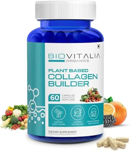 Biovitalia Plant Based Collagen Builder Capsule with Biotin & Vitamin C | Dietary Supplement for Men & Women BIOVITALIA ORGANICSAU supplements