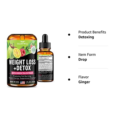Weight Loss Drops Natural Detox Made in USA - Diet Drops for Fat Loss - Effective Appetite FQQF Au supplements
