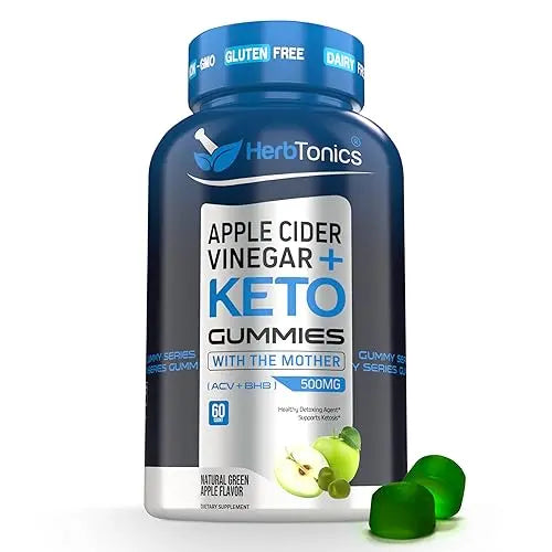 Herbtonics Keto Apple Cider Vinegar Gummies - Digestion & Detox Support - Sugar Free Keto Herbtonics uk supplements