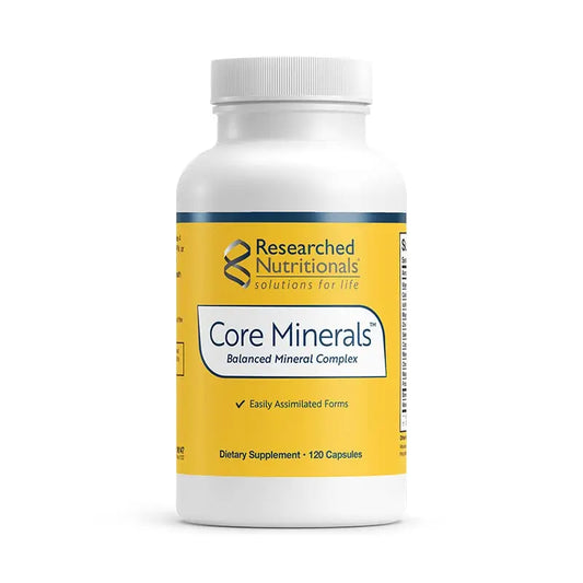 Researched Nutritionals Core Minerals - Daily Trace Minerals Supplement - Iron-Free Blend with Vitamin D3, Magnesium Glycinate & Iodine for Thyroid, Bone & Metabolic Support (120 ct) Researched NutritionalsAu supplements