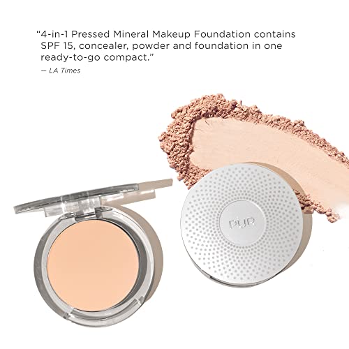 PUR Beauty 4-in-1 Pressed Mineral Makeup Powder Foundation with SPF 15 - Concealer & Finishing Compact Pressed Powder for Face - Buildable Medium to Full Coverage Foundation Powder (Blush Medium) PÜR MINERALS Au supplements