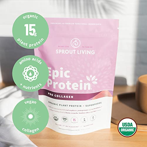 Sprout Living Epic Protein, Plant Based Protein & Superfoods Powder, Pro Collagen, Sprout Living Au supplements