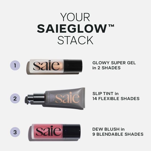Saie Dew Liquid Blush for Cheeks - Hydrating Cream Blush Stick with a Blendable + Buildable Formula - Skincare Infused Dewy Cheek Tint for a Natural Flush - Glowy Makeup Essential - Spicy (.40 oz) SaieAu supplements