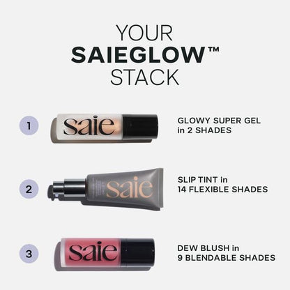 Saie Dew Liquid Blush for Cheeks - Hydrating Cream Blush Stick with a Blendable + Buildable Formula - Skincare Infused Dewy Cheek Tint for a Natural Flush - Glowy Makeup Essential - Spicy (.40 oz) SaieAu supplements