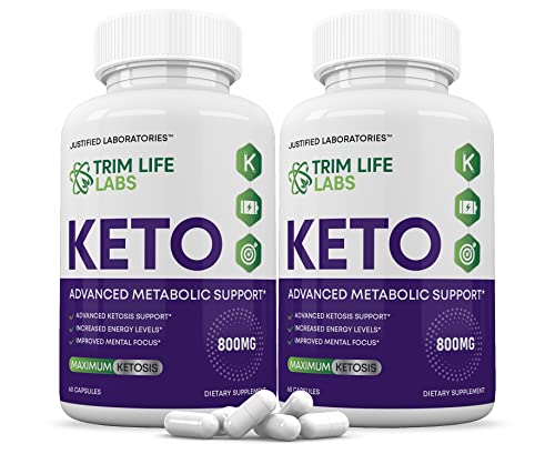 (2 Pack) Trim Life Labs Keto Pills Includes Apple Cider Vinegar Patented goBHB Justified LaboratoriesUS supplements